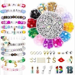 Alphabet & Bead Bracelet Kit for Kids - DIY Colorful Jewelry Set